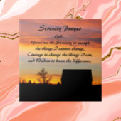 セレニティ祈りの言葉サンセットシルエットランドスケープ タイル