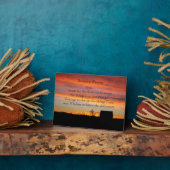 セレニティ祈りの言葉サンセットシルエットランドスケープ フォトプラーク (側面)