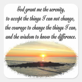 セレニティ祈りの言葉サンライズフォトデザイン スクエアシール