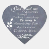 セレニティ祈りの言葉シャルボードギフト – トレンディーヴィンテージ ハートシール (正面)