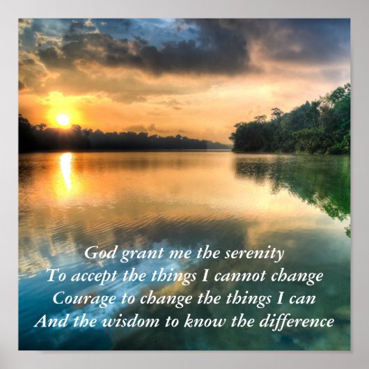 セレニティ祈りの言葉シーニックキャンバス ポスター (正面)