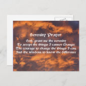 セレニティ祈りの言葉スカイクラウド肯定ポストカード ポストカード (正面/裏面)