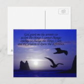 セレニティ祈りの言葉ダブルバードブルースポストカード ポストカード (正面/裏面)