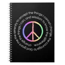 セレニティ祈りの言葉ノートブックジャーナルソーバーライフ