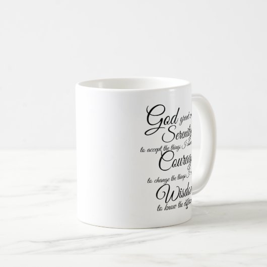 セレニティ祈りの言葉バイペトラオルティズコーヒーマグ コーヒーマグカップ (正面右)