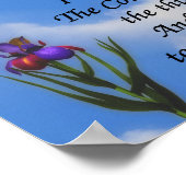 セレニティ祈りの言葉バタフライフラワー感動的 ポスター (角)