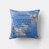 セレニティ祈りの言葉バタフライフラ感動的ワー  クッション (裏面)