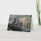 セレニティ祈りの言葉バードオンブランチフォト空白の カード (正面)