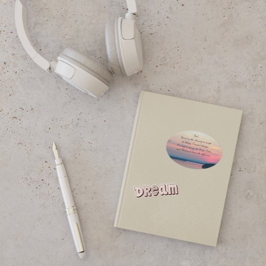 セレニティ祈りの言葉ピンクシーケープサンセット 楕円形シール