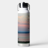 セレニティ祈りの言葉ピンクシースケープサンセット ウォーターボトル (正面)