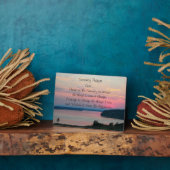 セレニティ祈りの言葉ピンクシースケープサンセット フォトプラーク (側面)