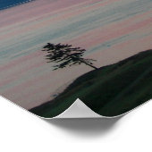 セレニティ祈りの言葉ピンクシースケープサンセット ポスター (角)