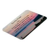 セレニティ祈りの言葉ピンクシースケープサンセット マグネット (左側)