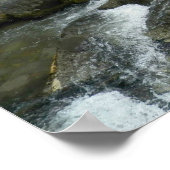 セレニティ祈りの言葉フォレストウォーターフォールドフォト ポスター (角)