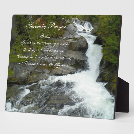 セレニティ祈りの言葉フォレストウォーターフォール フォトプラーク (側面)