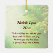 セレニティ祈りの言葉フォレストクリスマス セラミックオーナメント (裏面)