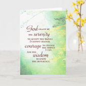 セレニティ祈りの言葉フォレスト カード (黄色い花)