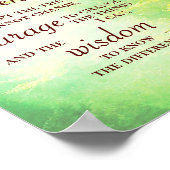 セレニティ祈りの言葉フォレスト ポスター (角)