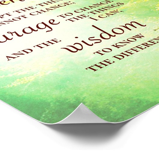 セレニティ祈りの言葉フォレスト ポスター (角)