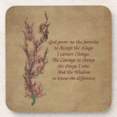 セレニティ祈りの言葉フラワーズコ感動的ースターセット コースター (正面)
