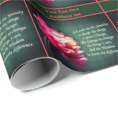 セレニティ祈りの言葉フラワー感動的パーソナライズされた ラッピングペーパー (ロールコーナー)