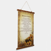 セレニティ祈りの言葉フルバージョンバイラインホールニエブアー 吊り下げ型タペストリー (傾斜あり)