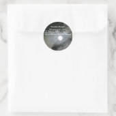 セレニティ祈りの言葉フルムーン感動的ステッカー ラウンドシール (バッグ)