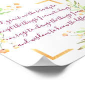 セレニティ祈りの言葉フローラポスター ポスター (角)