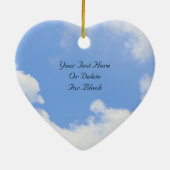 セレニティ祈りの言葉ブルースカイ感動的 セラミックオーナメント (裏面)