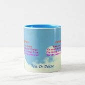 セレニティ祈りの言葉ブルースカイ感動的 ツートーンマグカップ (中央)