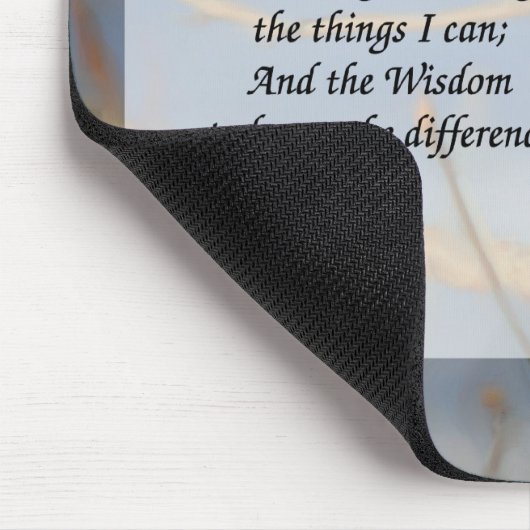 セレニティ祈りの言葉ブルーバード感動的 マウスパッド (コーナー)