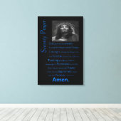 セレニティ祈りの言葉ブルー キャンバスプリント (インサイチュ (ウッドフロア))