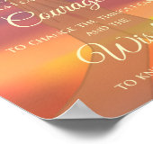 セレニティ祈りの言葉プリントサンライズ ポスター (角)