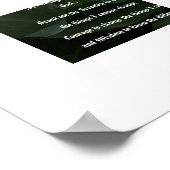 セレニティ祈りの言葉ホワイトカラリリーフローラ ポスター (角)