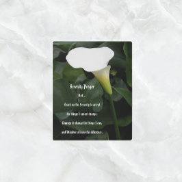 セレニティ祈りの言葉ホワイトカラリリーフローラ メタルプリント