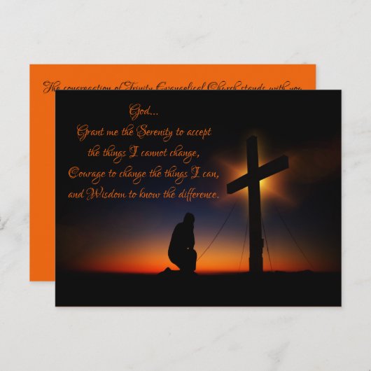 セレニティ祈りの言葉ホーリークロスアットサンセット ポストカード (正面/裏面)