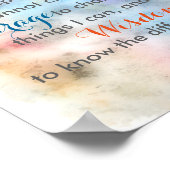 セレニティ祈りの言葉ポスター引用文オン水彩画 ポスター (角)