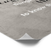 セレニティ祈りの言葉ポスター引用文グレーと白 ポスター (角)