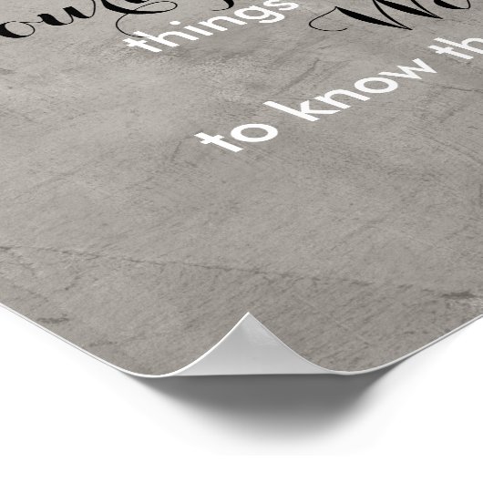 セレニティ祈りの言葉ポスター引用文グレーと白 ポスター (角)