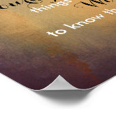 セレニティ祈りの言葉ポスター引用文セピアとグレー ポスター (角)