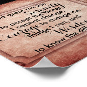 セレニティ祈りの言葉ポスター引用文ヴィンテージスタイル ポスター (角)