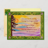 セレニティ祈りの言葉ポストカード/ノートカード ポストカード (正面/裏面)