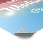 セレニティ祈りの言葉マウンテンサンセットサンライズウォール ポスター (角)