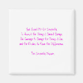 セレニティ祈りの言葉マグネットピンク回復ホープ愛 マグネット (正面)