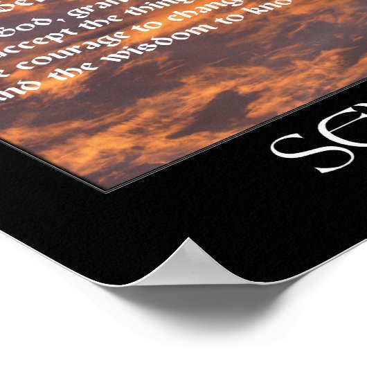 セレニティ祈りの言葉モーニングス感動的キー ポスター (角)