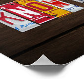 セレニティ祈りの言葉ライセンスプレートアート ポスター (角)