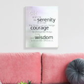 セレニティ祈りの言葉ラップされたキャンバスを柔らかい色に キャンバスプリント (インサイチュ (リビング))