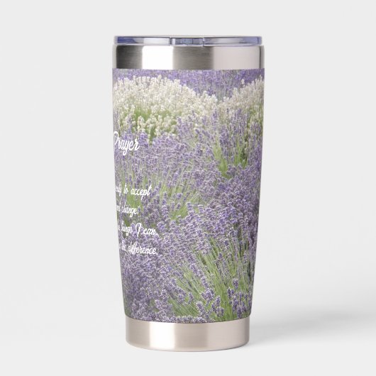 セレニティ祈りの言葉ラベンダーガーデンフローラ 保温保冷タンブラー (背面)