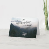セレニティ祈りの言葉リバーバレーランドスケープ空白の サンキューカード (正面)