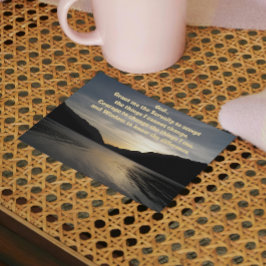 セレニティ祈りの言葉レイクサンセットシルエット ポストカード